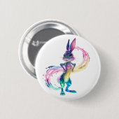 Schattig konijn ronde button 5,7 cm (Voorkant /achterkant)