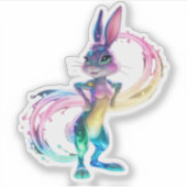 Schattig konijn sticker (Voorkant)