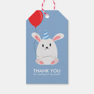 Schattig Konijnenkonijn Kids Verjaardagsfeestje Cadeaulabel