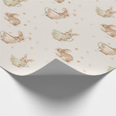 schattig konijntjes thee party cadeaupapier (Hoek)