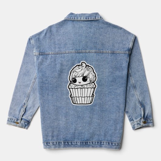 schattig kopje denim jacket (Achterkant)