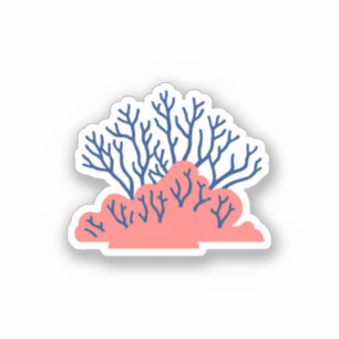 Schattig Koraal Sticker