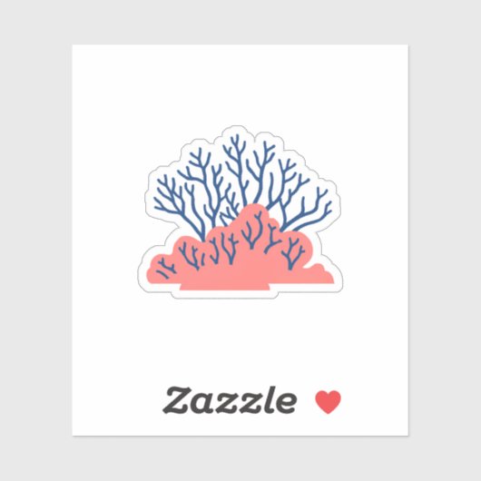Schattig Koraal Sticker (Vel)