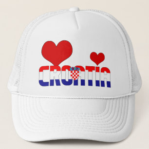 Schattig Kroatische vlag hartstikke pleister Trucker Pet