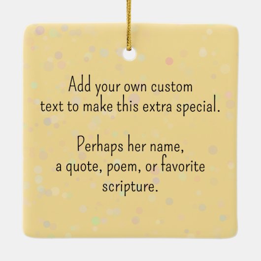 schattig krullend meisje houdt van katten keramisch ornament (Achterkant)