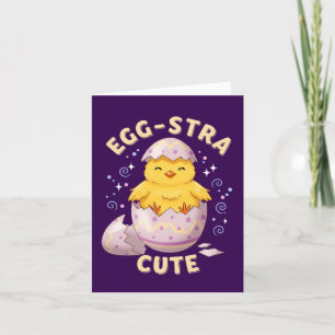 Schattig Kuiken & Coole Konijn Pasen Feestdagen Kaart