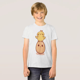 Schattig Kuiken Staand op Lachend Ei Tri-Blend Shirt