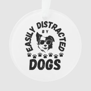 Schattig Laat zich gemakkelijk afleiden door honde Ornament