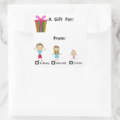 Schattig Label met 3 Kinder namen sticker (Tas)