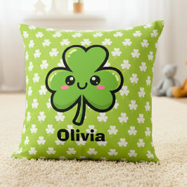 Schattig Lachende Klaver Kussen