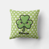 Schattig Lachende Klaver Kussen (Achterkant)