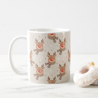 Schattig Lachende Rendier Kerstpatroon Koffiemok