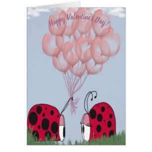 Schattig Ladybug met  roze ballon Bouquet
