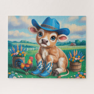 Schattig Land Koe Legpuzzel