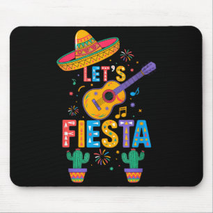 Schattig Laten we Feest Cactus Gitaar Mexicaans Fe Muismat