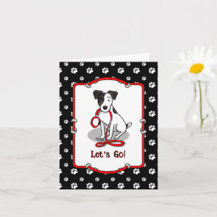 Schattig Laten we gaan! Jack Russell Terrier (drie Kaart