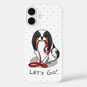Schattig Laten we gaan! Japanse Chin Hond (driekle iPhone 16 Hoesje