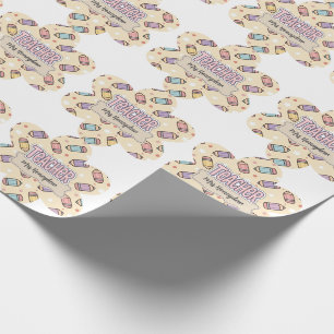 Schattig Lerarendag Potlood Patroon Cadeaupapier