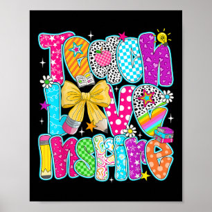 Schattig Leren Liefde En Inspireren Terug Naar Sch Poster