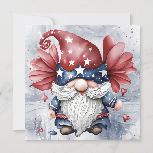 Schattig leuk funky Gnome Gonk met sterrenhoed Feestdagenkaart (Voorkant)