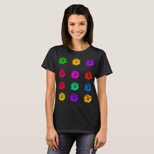 Schattig Leuk Kleurrijk Hippisch Funky Cool Stijlv T-shirt (Voorkant volledig)