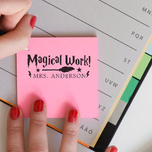 Schattig Leuk Magisch Werk Leraar Cadeau Zelfinktende Stempel