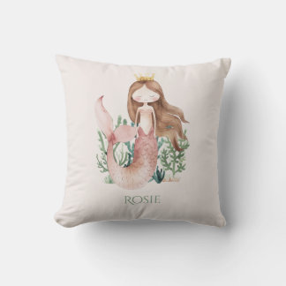 Schattig leuk Roze Meermin Kind  Kussen