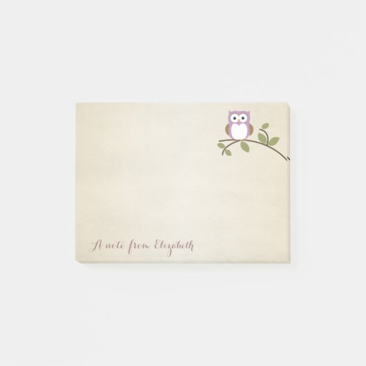 Schattig Leuk Stijlvol, Uil Post-it® Notes (Voorkant)