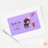 Schattig Leuke Hond Kinderen Verjaardagsfeest Rechthoekige Sticker (Envelop)
