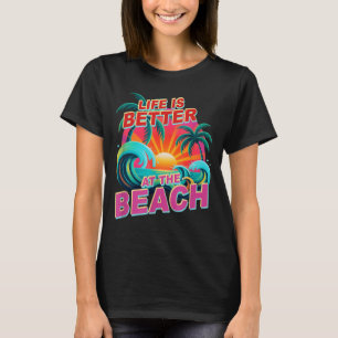 Schattig leven is beter op vakantie strandcruise t-shirt