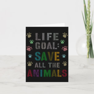 Schattig Levensdoel Red Dieren Vegan Dag Redding Kaart