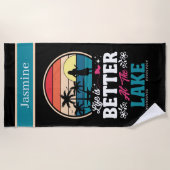 schattig levenswoord strandlaken (Voorkant)