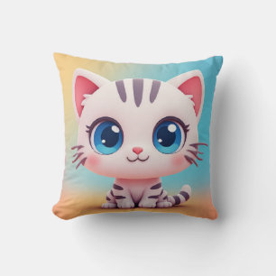 Schattig lief cartoon wit poesje kussen