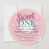 Schattig lief eentje donut Kinder eerste verjaarda Kaart (Voorkant)