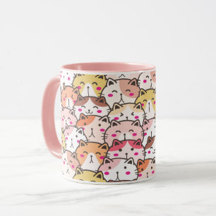 Schattig Lief Patroon Katten Kitten, Modern Mok