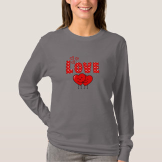 Schattig liefdeshart Valentijnsdag ontwerp T-shirt