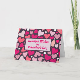 Schattig Liefdeshartjes Patroon Valentijnsdag Kaart