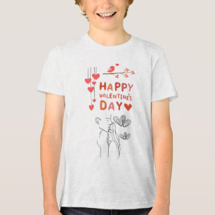 Schattig liefdeskoppel Tri-Blend shirt