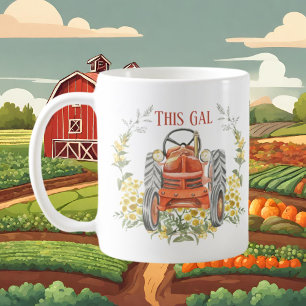 schattig liefhebbende tractor toevoegen tekst koffiemok