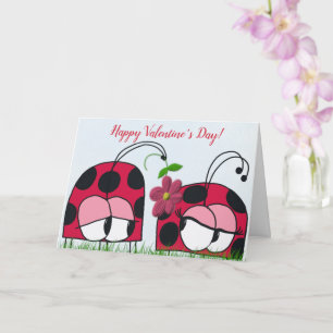 Schattig Lieveheersbeestje dat zijn Nieuwe Liefde Kaart