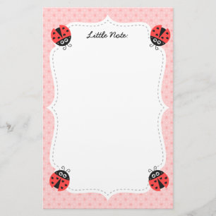 Schattig lieveheersbeestje met harten voor meisjes briefpapier