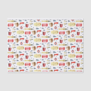Schattig Londen Engeland UK Tissue Paper Tissuepapier