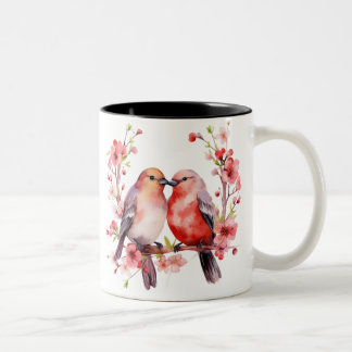 Schattig - Love Birds Tweekleurige Koffiemok