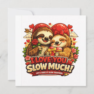 Schattig luiaard Valentijnsdag-liefdesontwerp, ik Kaart