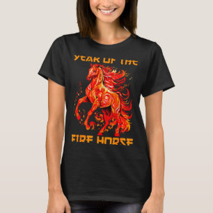 Schattig maanjaard paard vuur jaar jazeker nieuw C T-shirt