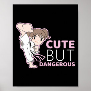 Schattig Maar Gevaarlijk Judo Muay Thai Mma T-shir Poster