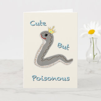 Schattig Maar Giftige Grappige Cobra Ondersteuning Kaart