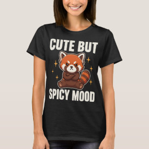 Schattig Maar Heet Humeur Rode Pandas T-shirt