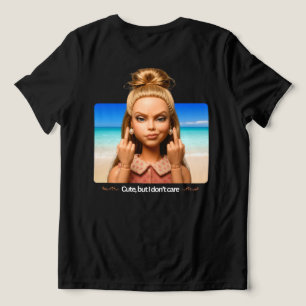 Schattig Maar Het Maakt Me Niet Uit Funny Beach Me Tri-Blend Shirt