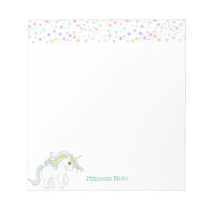 Schattig Magisch Eenhoorn & Meerkleurige Pastel St Notitieblok